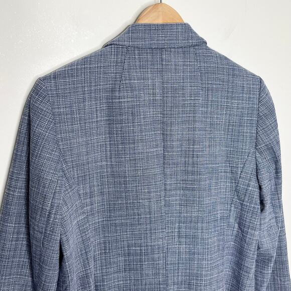 Talbots Womens Tweed Blended Double Breasted Blazer 8 Blue Workwear Career - Picture 7 of 11